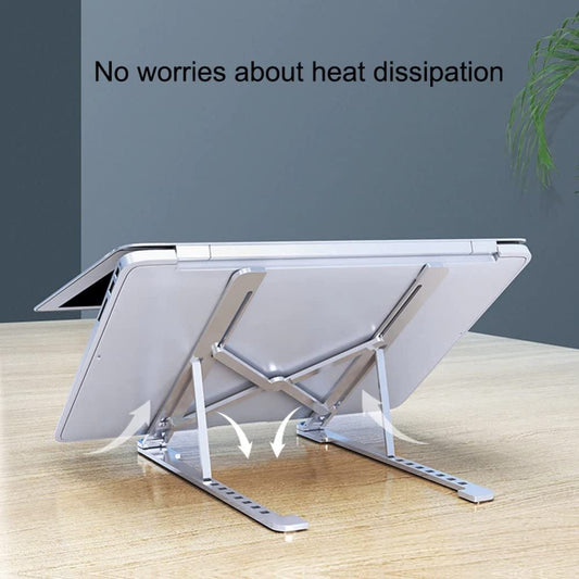 Speedx Foldable Adjustable Laptop Stand for Up to 18-Inch Laptops – Portable Aluminum Cooling Bracket