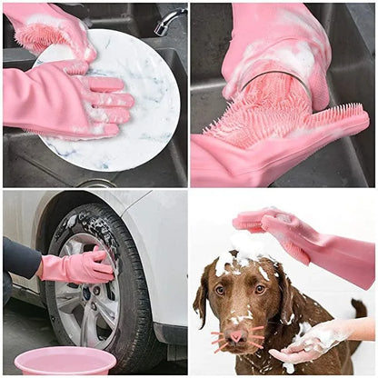 Silicon Washing Gloves High Quality Big Size