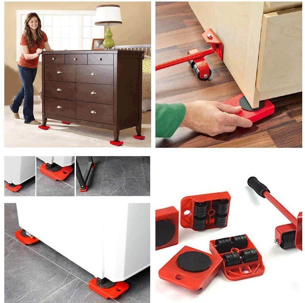 Heavy Duty Furniture Mover Kit with Lifter
