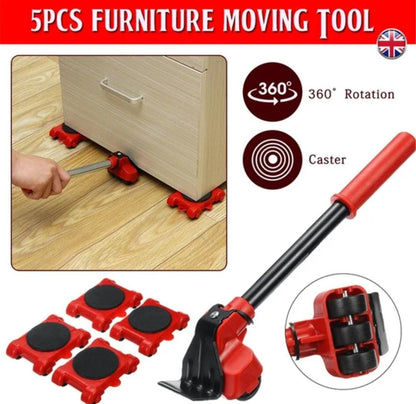 Heavy Duty Furniture Mover Kit with Lifter