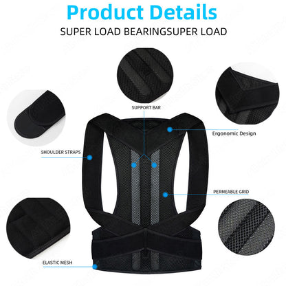 Adjustable Posture Corrector Back Support Belt